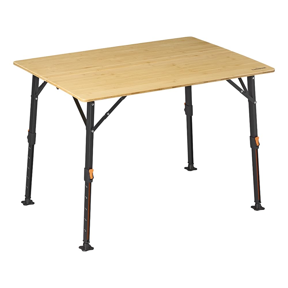 Campout Campingtisch 100 x 72 x 70 cm - Klappbarer Gartentisch - Klapptisch - 3-Fach Höhenverstellba