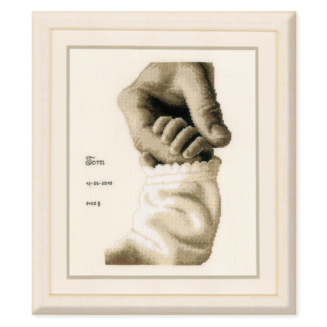 Vervaco PN-0173017 Babyglück Stickpackung Zählmuster, Baumwolle, mehrfarbig, ca. 18 x 24 cm / 7,2" x