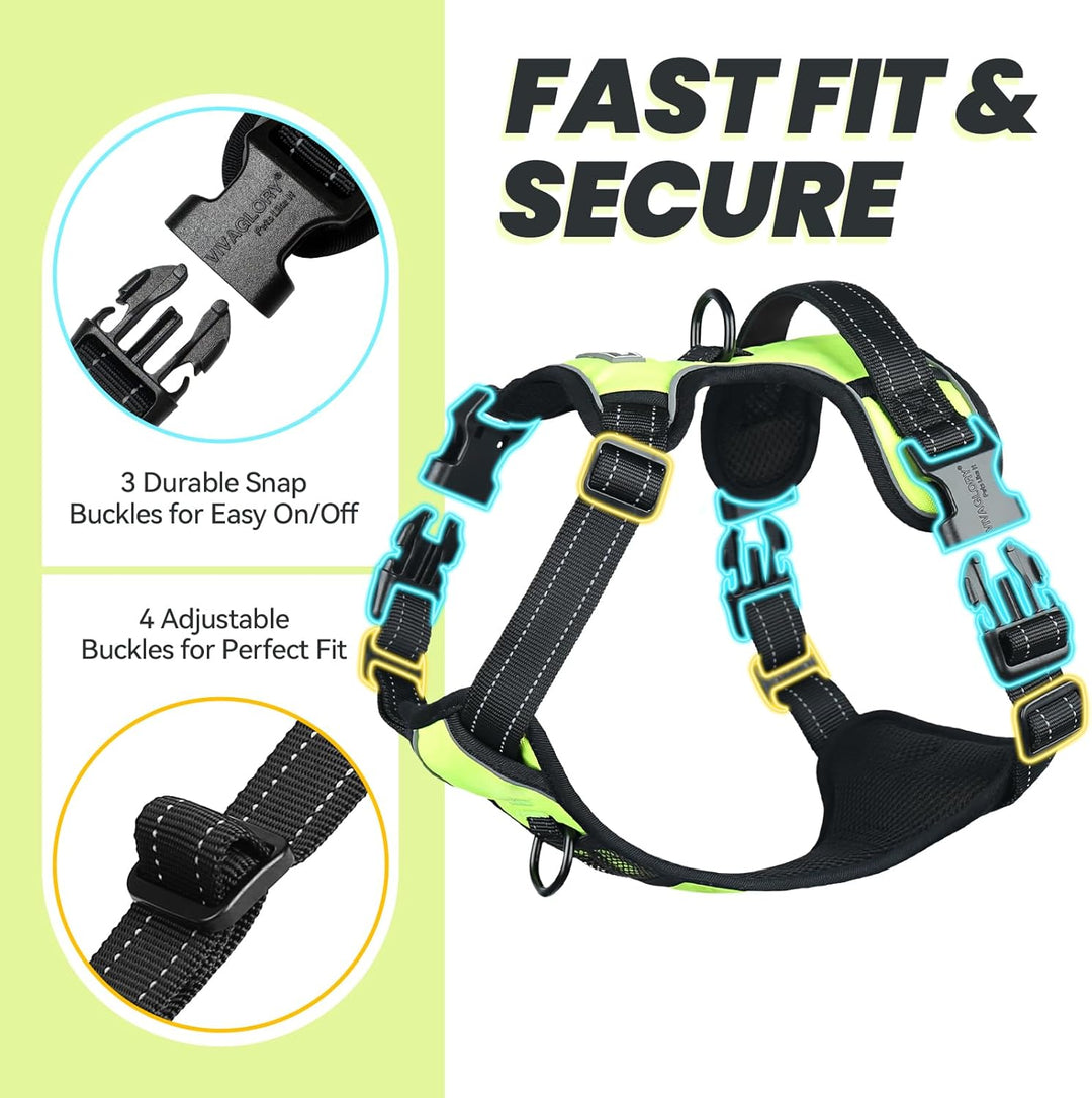 VIVAGLORY Easewalk Hundegeschirr, Anti Zug Hundegeschirr für Training &amp; Spazieren, Anti Zieh Geschir