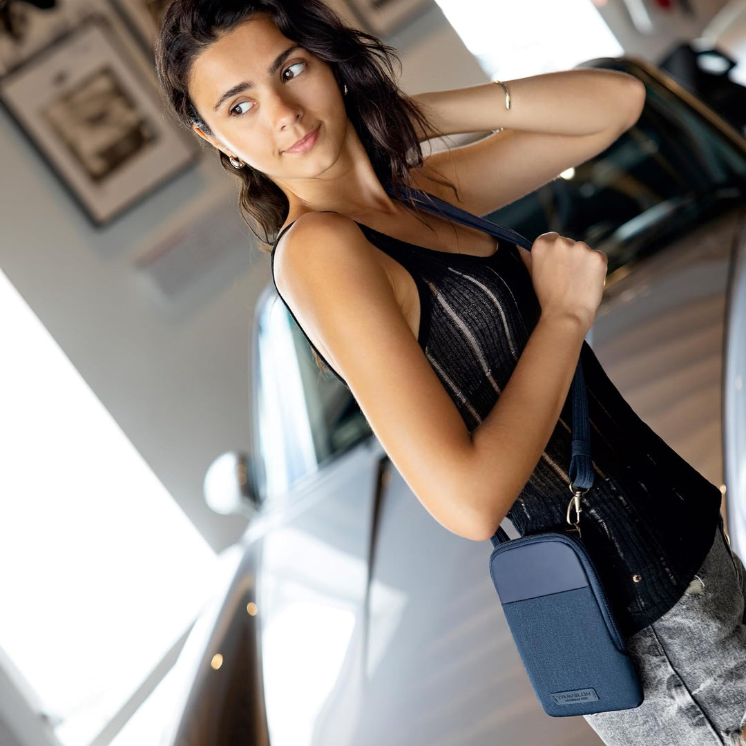 Travelon Unisex-Adult Mini Diebstahlschutz Umhängetasche Schwarz, Schwarz