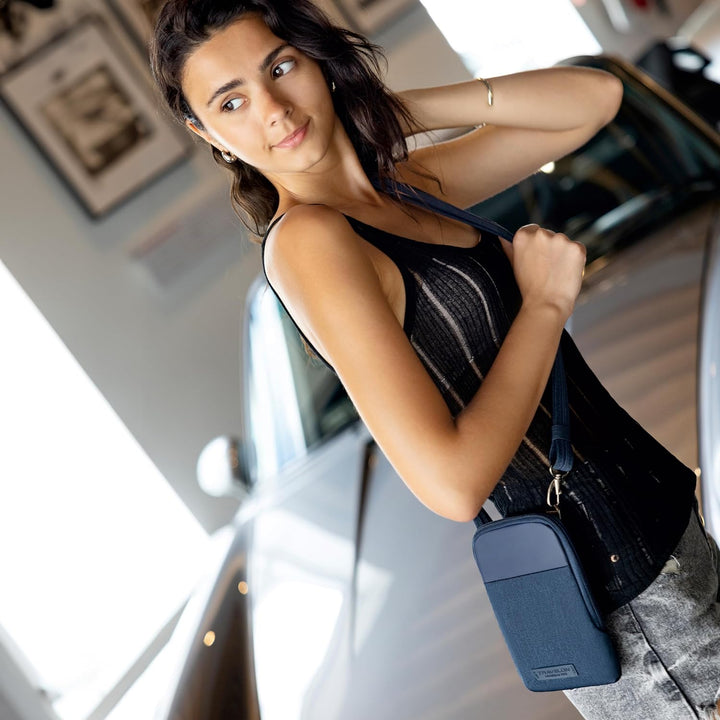 Travelon Unisex-Adult Mini Diebstahlschutz Umhängetasche Grau, Grau