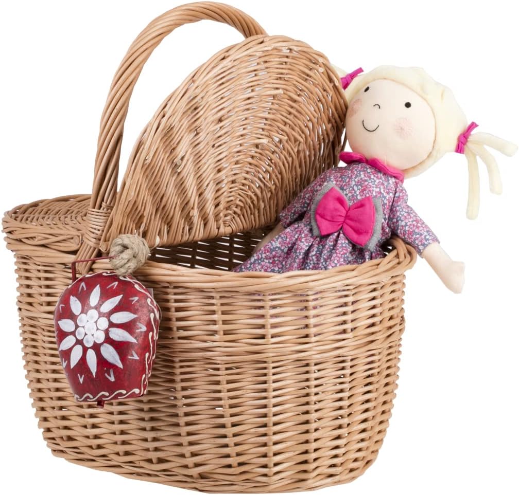 e-wicker24 Picknickkorb aus Weide Weidenkorb mit dem Deckel grosser Aufbewahrungskorb für Obst und G