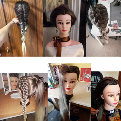 Trainingsköpfe 100% von dem Hochtemperaturfaser Haar Hairdressing Cosmetology Mannequin Frisierkopf