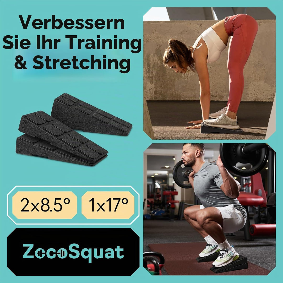 Squat Wedge – Kniebeugen-Keil-Block 235,9 kg Tragkraft – Schrägbrett für Wadendehnung – Wadendehner,