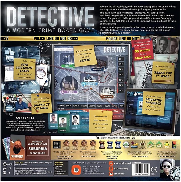 Portal Games POG1375 Detective: A Modern Crime Board Game, Multicoloured