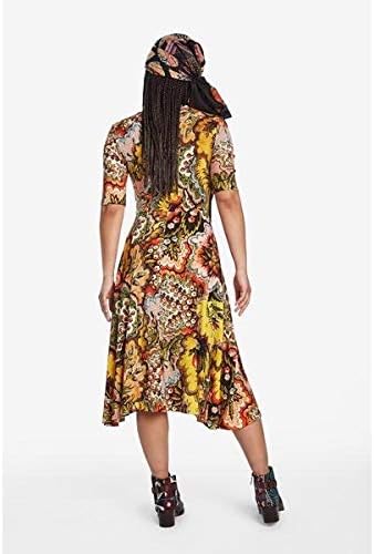 Desigual Damen 19wwvk664092 Kleid, Grün, 26 Kurz EU