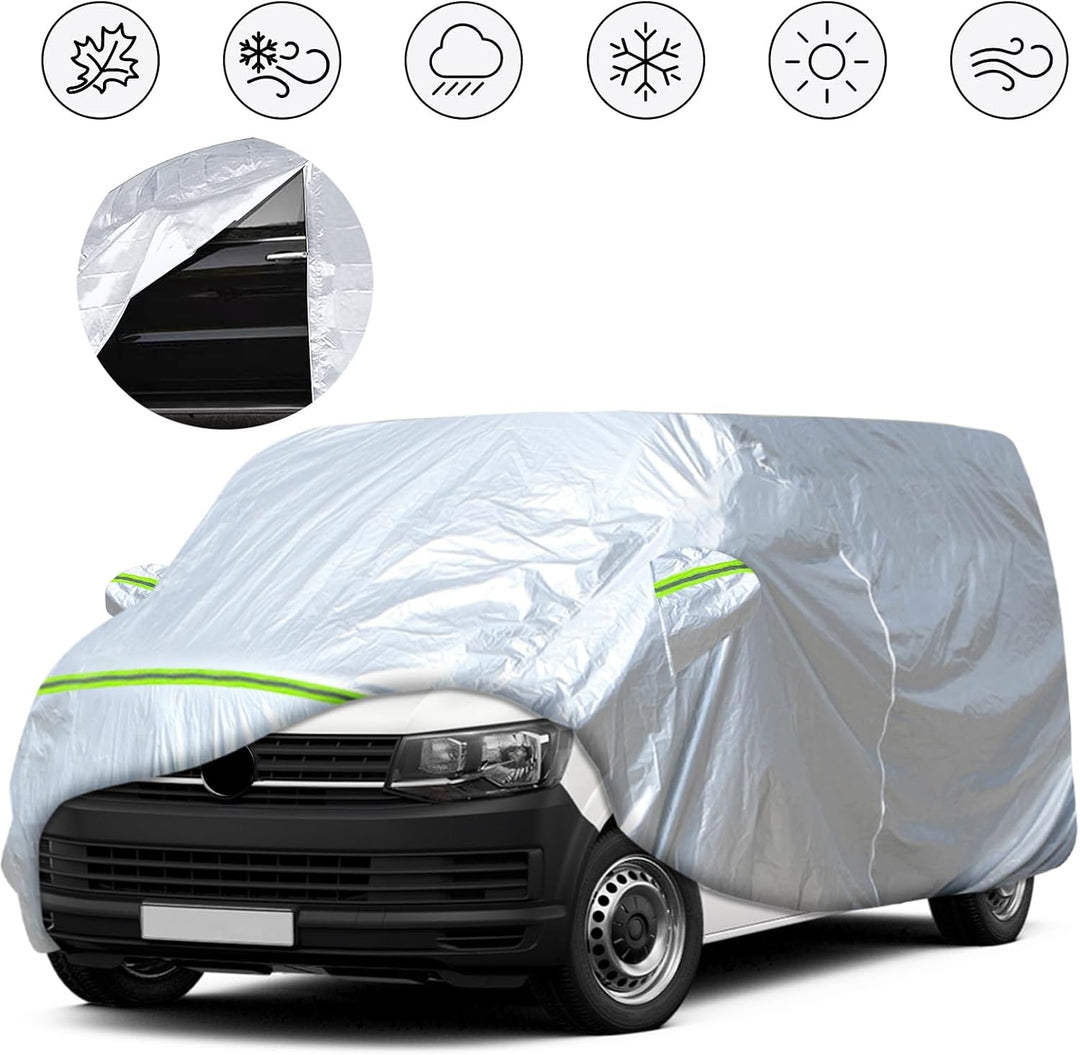 Autoabdeckung Vollgarage Abdeckplane Auto Kombipassend für VW T5 T6, Atmungsaktiv Autoabdeckung Gros
