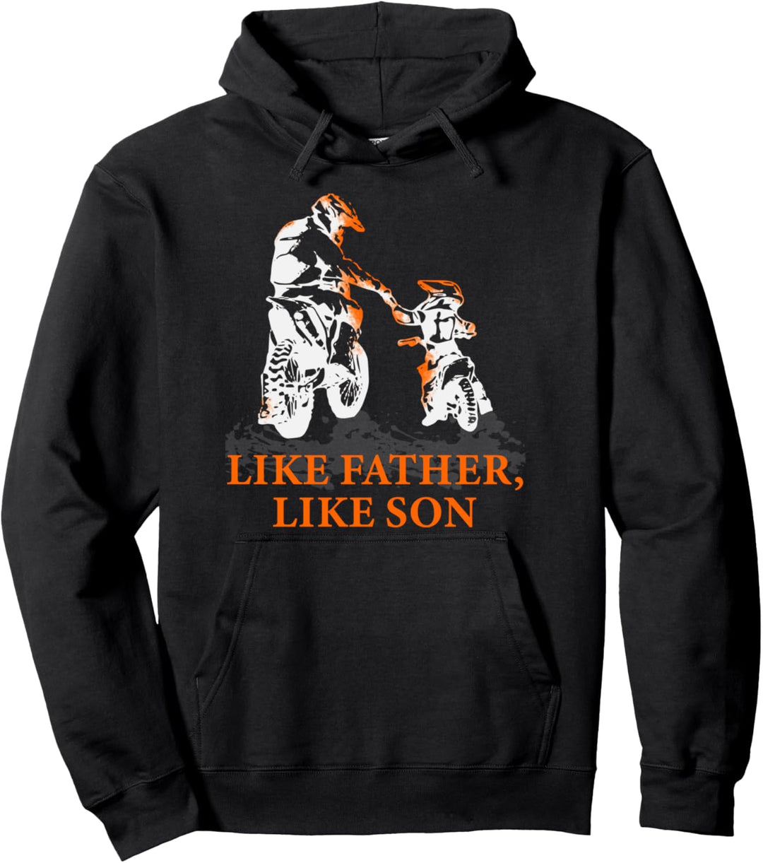 Motocross Dirt Bike - Like Father Like Son Biker Lovers Gift Pullover Hoodie