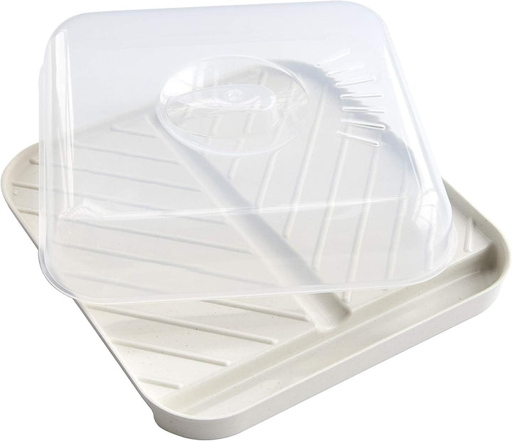 Nordic Ware 60173 Schräg Speck und Fleischtablett, Kunststoff, Weiss, Abgeschrägtes Speck-Table