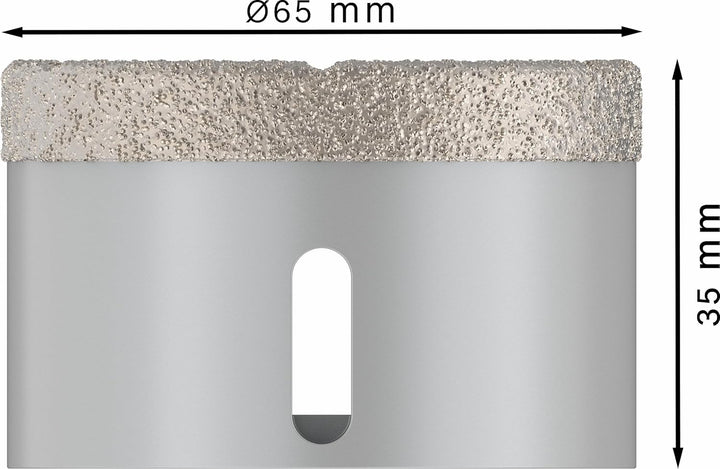 Bosch Professional 1x Diamanttrockenbohrer Best (für Keramik, X-LOCK, Dry Speed, Ø 65 mm, Arbeitslän
