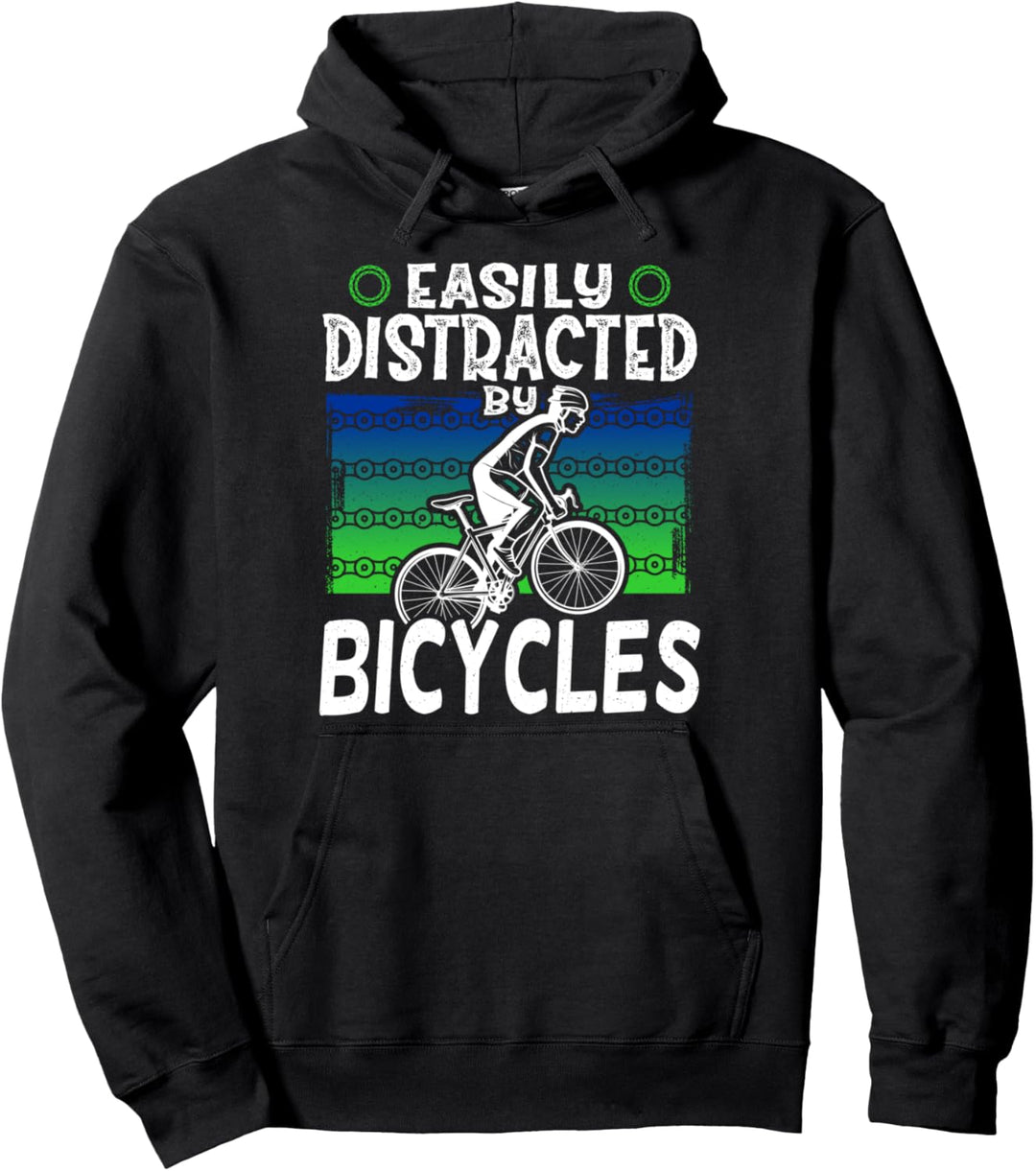 Leicht ablenkbar Fahrräder Radfahren Rennradfahrer Rennrad Pullover Hoodie