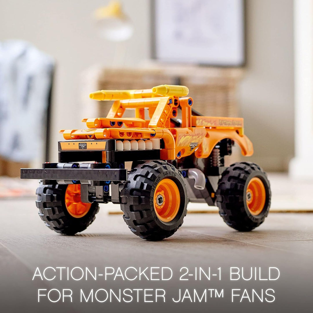 LEGO Technic Monster Jam El Toro Loco 42135 Model Building Kit; A 2-in-1 Pull-Back Toy for Kids Who