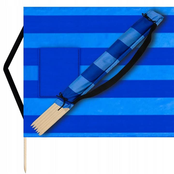 SILUK Strand Windschutz Sichtschutz 12m Blau, 12m Blau