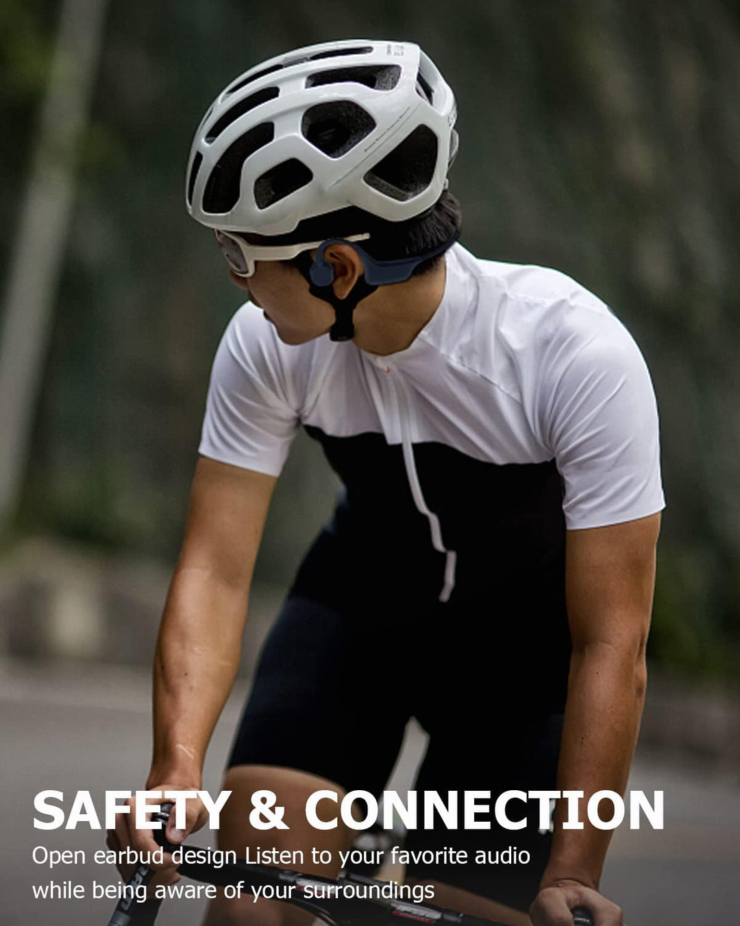 SANOTO Knochenschall Open Ear Kopfhörer Bluetooth 5.0 Sport Bone Conduction Kabellos IPX7 wasserdich