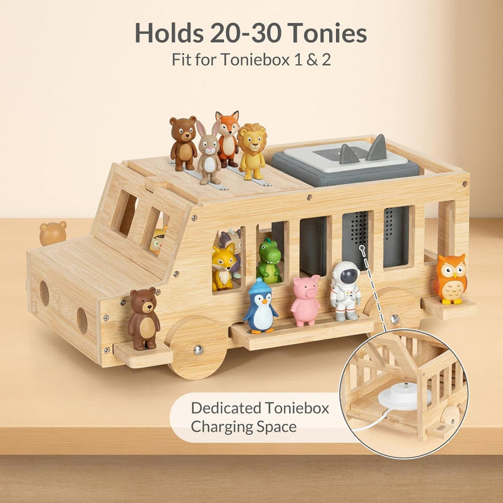 Todeco Tonie-Regal für Toniebox Hörfiguren, Magnetische Aufbewahrung für 20-30 Tonie, Verstärkte Mag