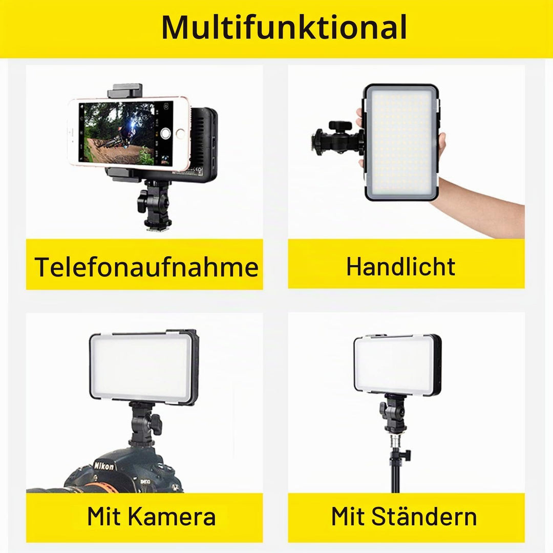 Godox LEDM150 LED-Videoleuchte, LED Video Light 5600K Dimmbare, TLCI 94+ und Lithium Batterie für Sm