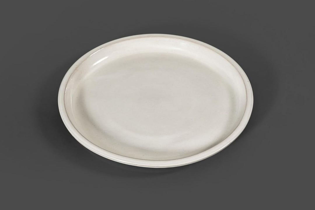 Vogeltränke/Teller/Untersetzer für Pflanzgefässe Blumentöpfe Blau Weiss Anthrazit glasiert aus Stein