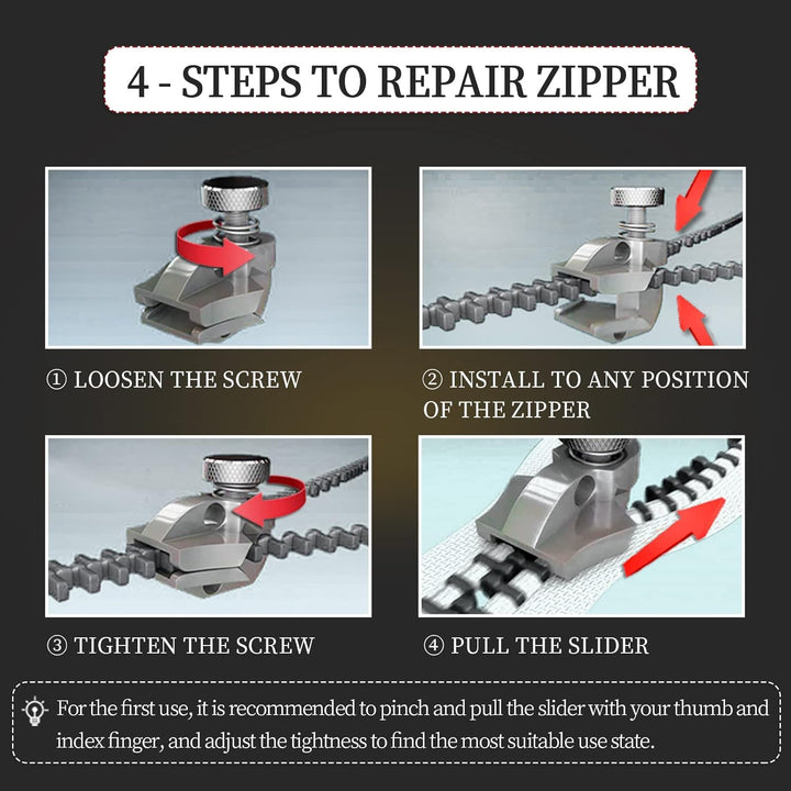 munkees® Reissverschluss Zipper Reparatur Set - Universell anwendbar & kinderleicht - Reisverschluss