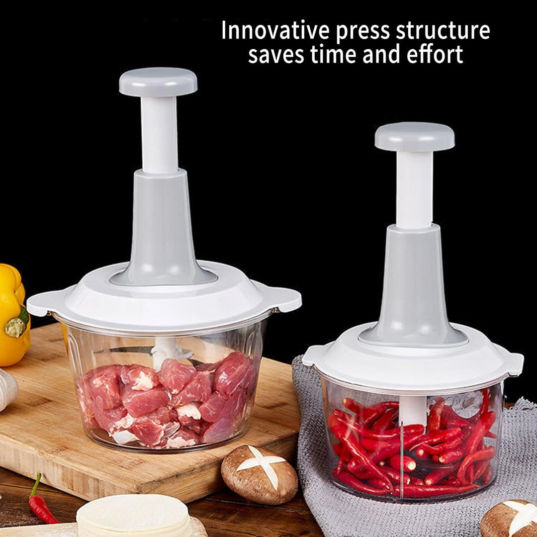 Manual Food Chopper, Regerly 1 Stück 1.5L Manuelle Zerkleinerer Zwiebelschneider Multizerkleinerer P