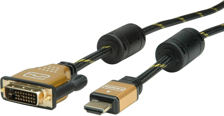 ROLINE GOLD Monitorkabel DVI-HDMI, ST-ST, (24+1) dual link, 2 m, 2 m