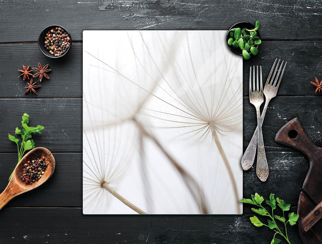 DarHaus Herdabdeckplatte einteilig 45x52 cm Ceranfeld Abdeckung Glas Spritzschutz Abdeckplatte Glasp
