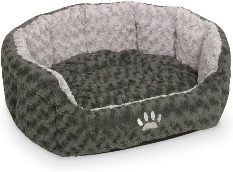 Nobby Komfort Bett oval "SEOLI" dunkelgrau / hellgrau L x B x H: 55 x 50 x 21 cm grau L x Breite x H