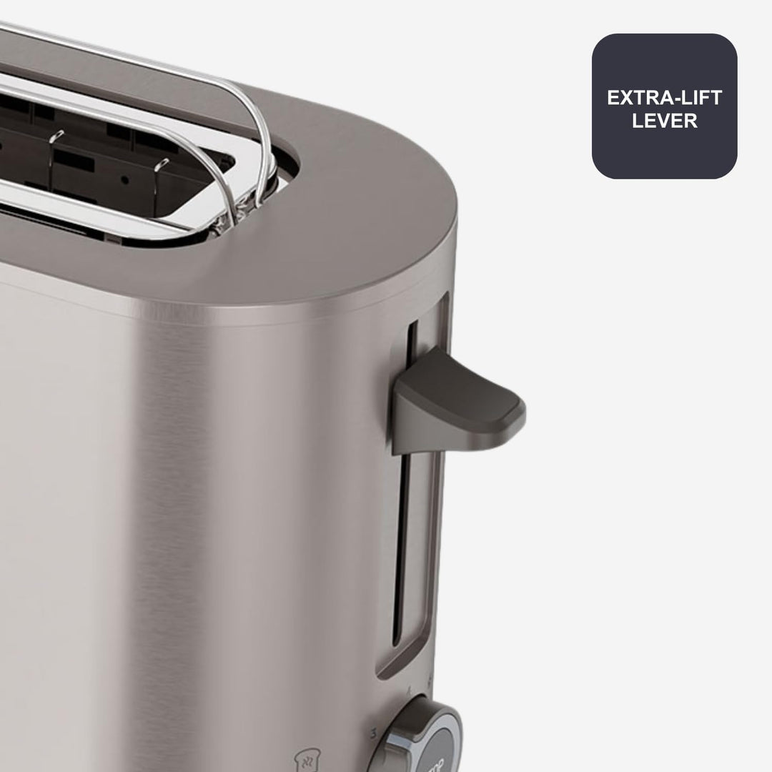 Black+Decker - Toaster BXTO1002E 1000W | Extra breite Schlitz 260x42 mm | 7 Bräunungsstufen | 3 Funk