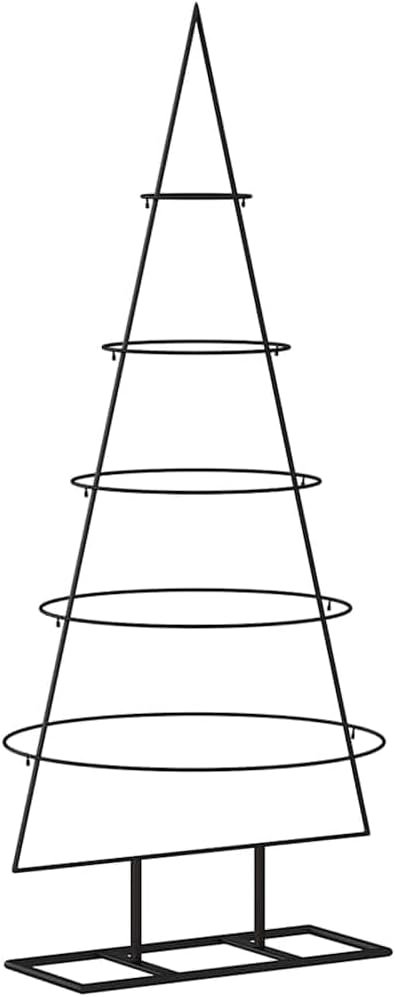 vidaXL Metall Weihnachtsbaum für Dekorationen, Christbaum mit 5 Ebenen, Platzsparend DIY Dekoration,