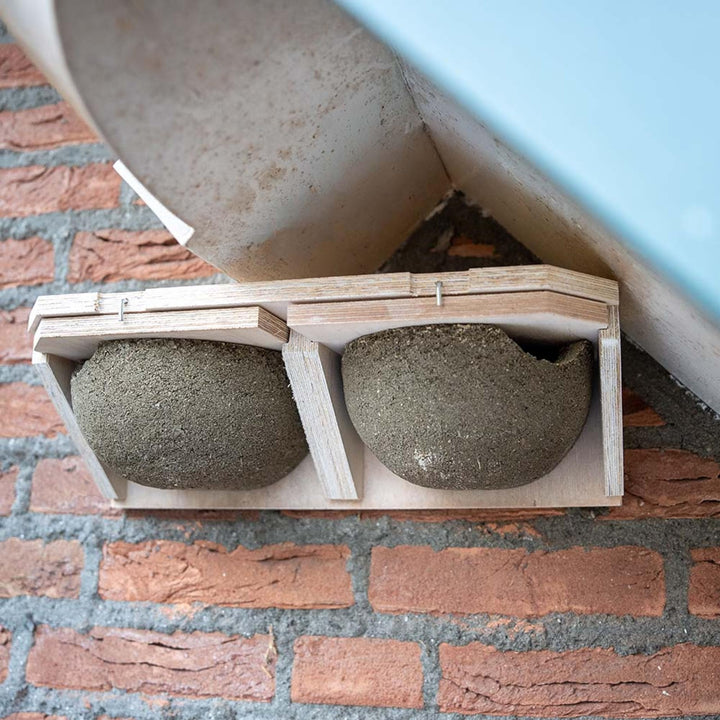 CJ Wildlife Nistkasten Mehlschwalbe – Nistkasten für Vögel für draussen wetterfest – Holz, Holzbeton