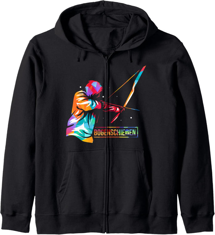 Bogenschiessen Bogensport Zielscheibe Kapuzenjacke