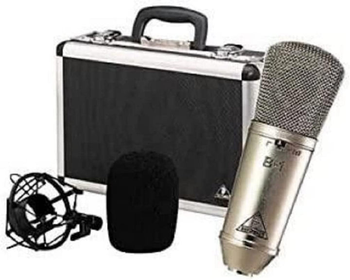 Behringer B-1 Goldbedampftes Grossmembran-Studio-Kondensatormikrofon, Silber Silber B-1 Single, Silb