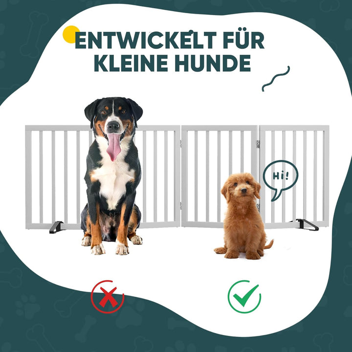 Semiocthome Freistehende Baby- & Haustiergitter aus Bambus, Hunde- und Katzengitter für Türen, Trepp