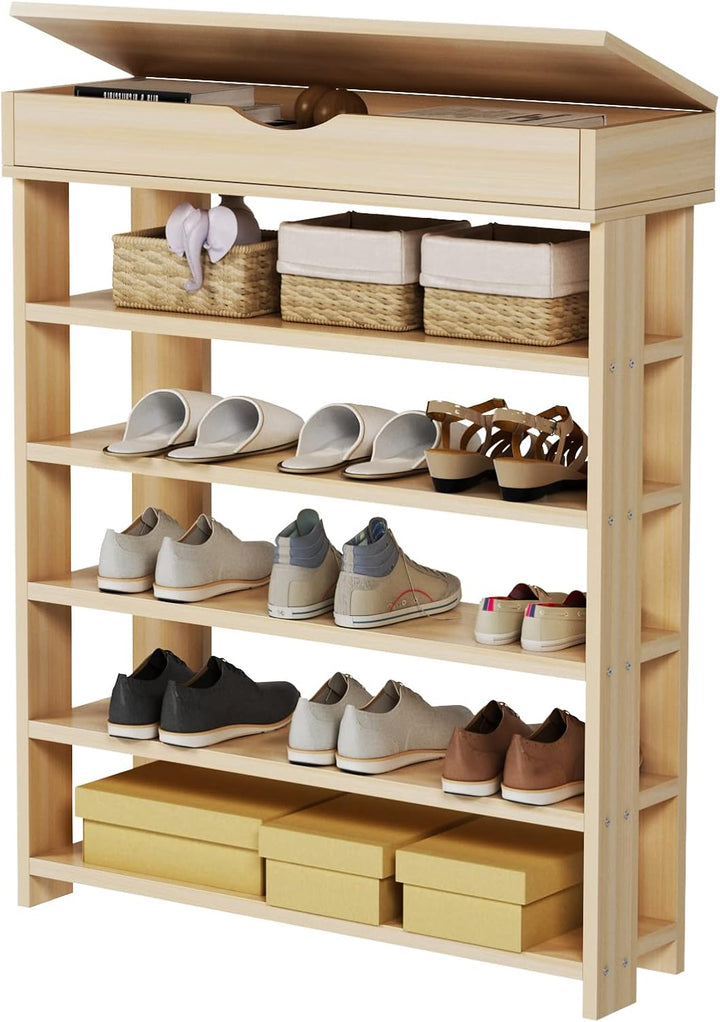 sogesfurniture Holz Schuhregal 5 Ebenen Schuhschrank Schuhablage Standregal Schuhständer für 20 Paar
