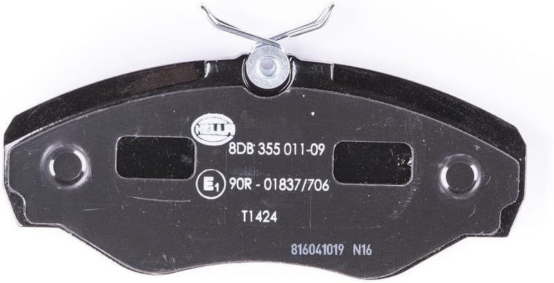 HELLA PAGID 8DB 355 011-091 Bremsbelagsatz - T1424 - Dicke/Stärke: 18.4mm - Bremssystem: Lucas - ink