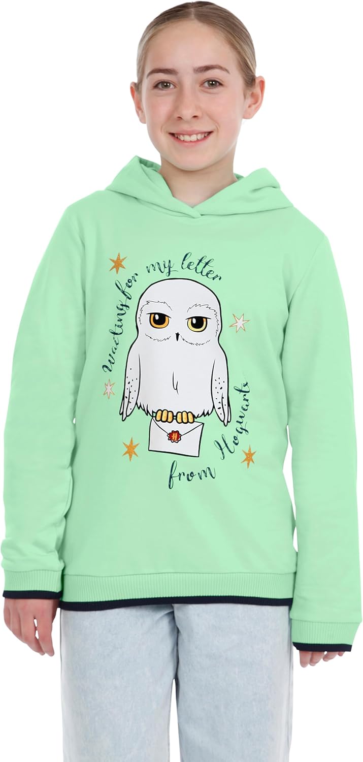 Harry Potter Pullover | Hedwig Hoodie Mädchen | 100% Baumwolle Kinder-Pullover | Hogwarts Pulli 122
