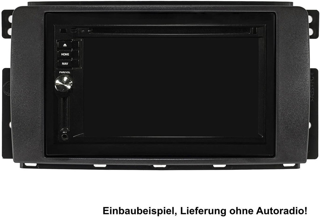 tomzz Audio 2451-038 Doppel DIN Radioblende Set kompatibel mit Smart fortwo 451 forfour 454 schwarz