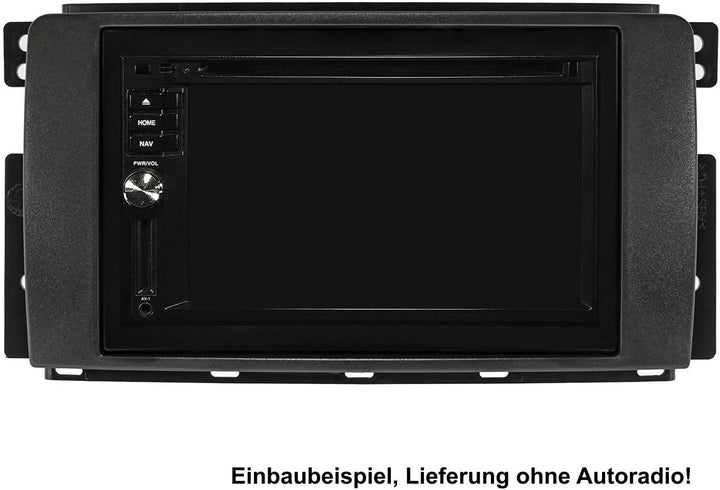 tomzz Audio 2451-038 Doppel DIN Radioblende Set kompatibel mit Smart fortwo 451 forfour 454 schwarz