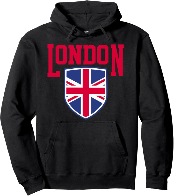 Vintage London Souvenir - UK Flag London Pullover Hoodie