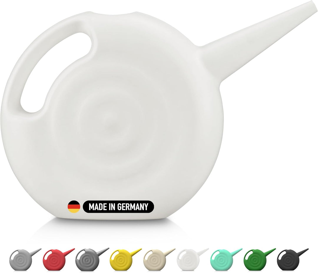 Blowmold.Design Giesskanne in Weiss – 2 Liter Giesskanne Robust für Innen und Aussen - Perfekt für Z
