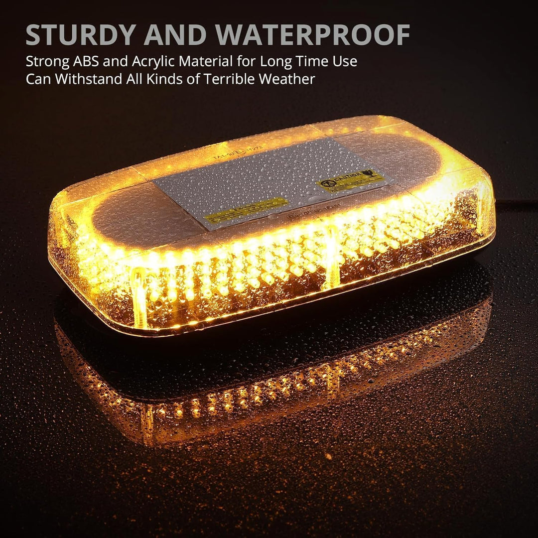 Justech 240LEDs 35W Warnleuchte Warnlicht Warnblinkleuchte 15 Modi Notfall-Blinkleucht 12V/24V Blitz