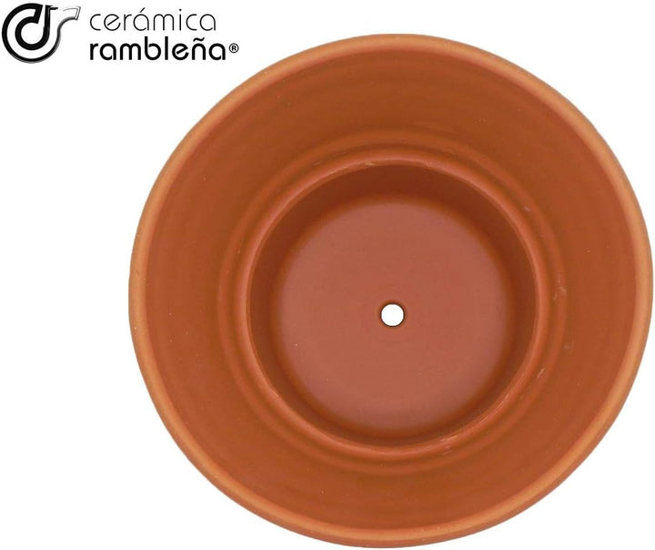 CERÁMICA RAMBLEÑA | Rote Tontöpfe | Dekorative Töpfe | Keramische Töpfe | Outdoor-Töpfe |100% handge