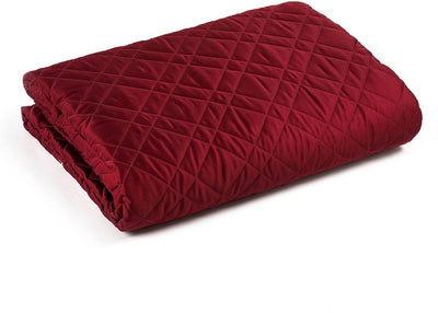 Caleffi 47351 Tagesdecke aus Baumwollsatin für Doppelbett, Bordeaux