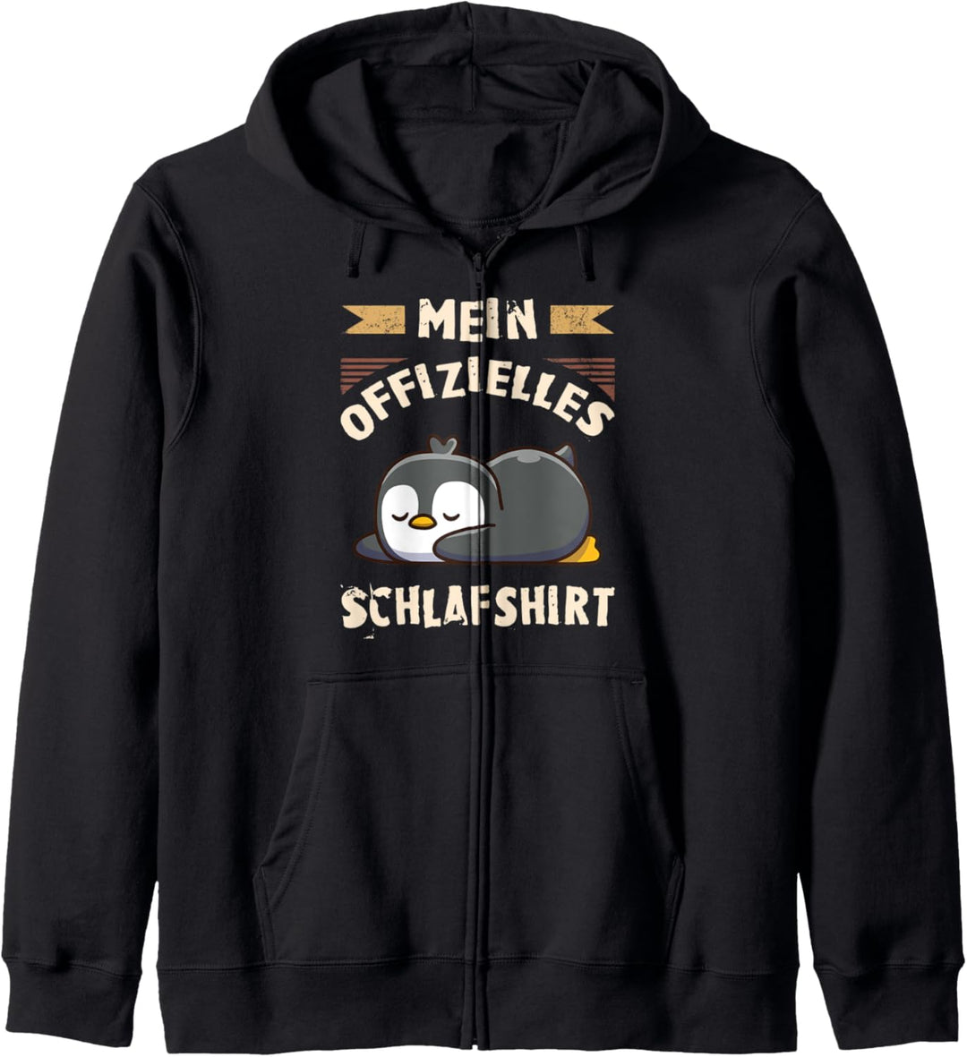 Mein Offizielles Schlafshirt, Pyjama Shirt, Pinguin Kapuzenjacke