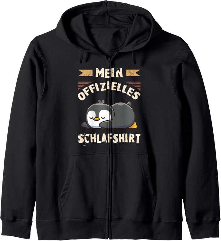 Mein Offizielles Schlafshirt, Pyjama Shirt, Pinguin Kapuzenjacke