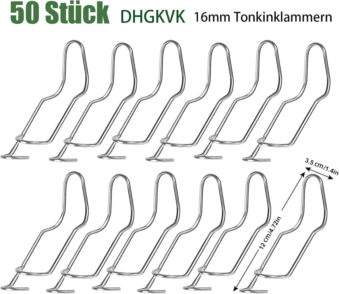 50 Tonkinklammern,Edelstahl-Bambusklammern zum BAU individueller Rankgitter für Zimmerpflanzen, Idea
