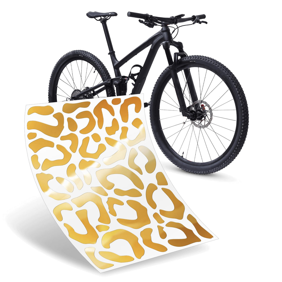 Riesel Design ® Fahrrad Aufkleber Set, 20 x 15 cm, Sticker Kit für Rahmen und Helme, Witterungsbestä