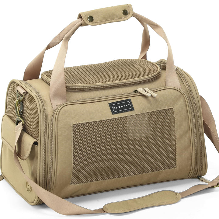 Petsfit Transportbox Katze &amp; Hund, Hundetasche Tragetasche für Katze kleine Hund, faltbar Katze Tran