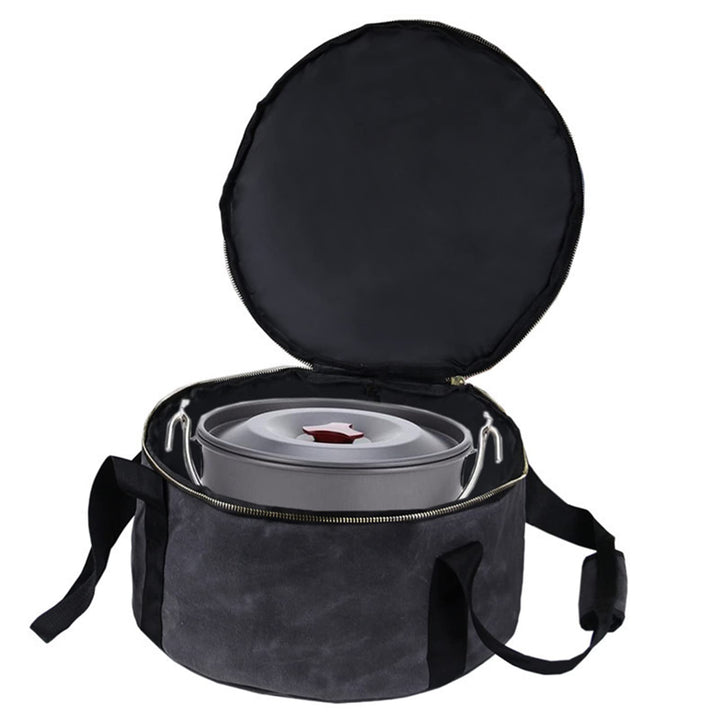 Dutch Oven Tragetasche | 12 Zoll Dicke Canvas-Organizer-Tasche mit Griff - wasserdichte Campingausrü