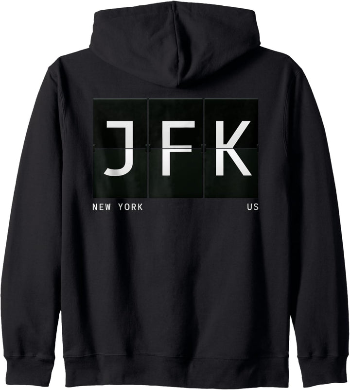 JFK New York US Retro Flughafen Code Design Weltreisender Kapuzenjacke