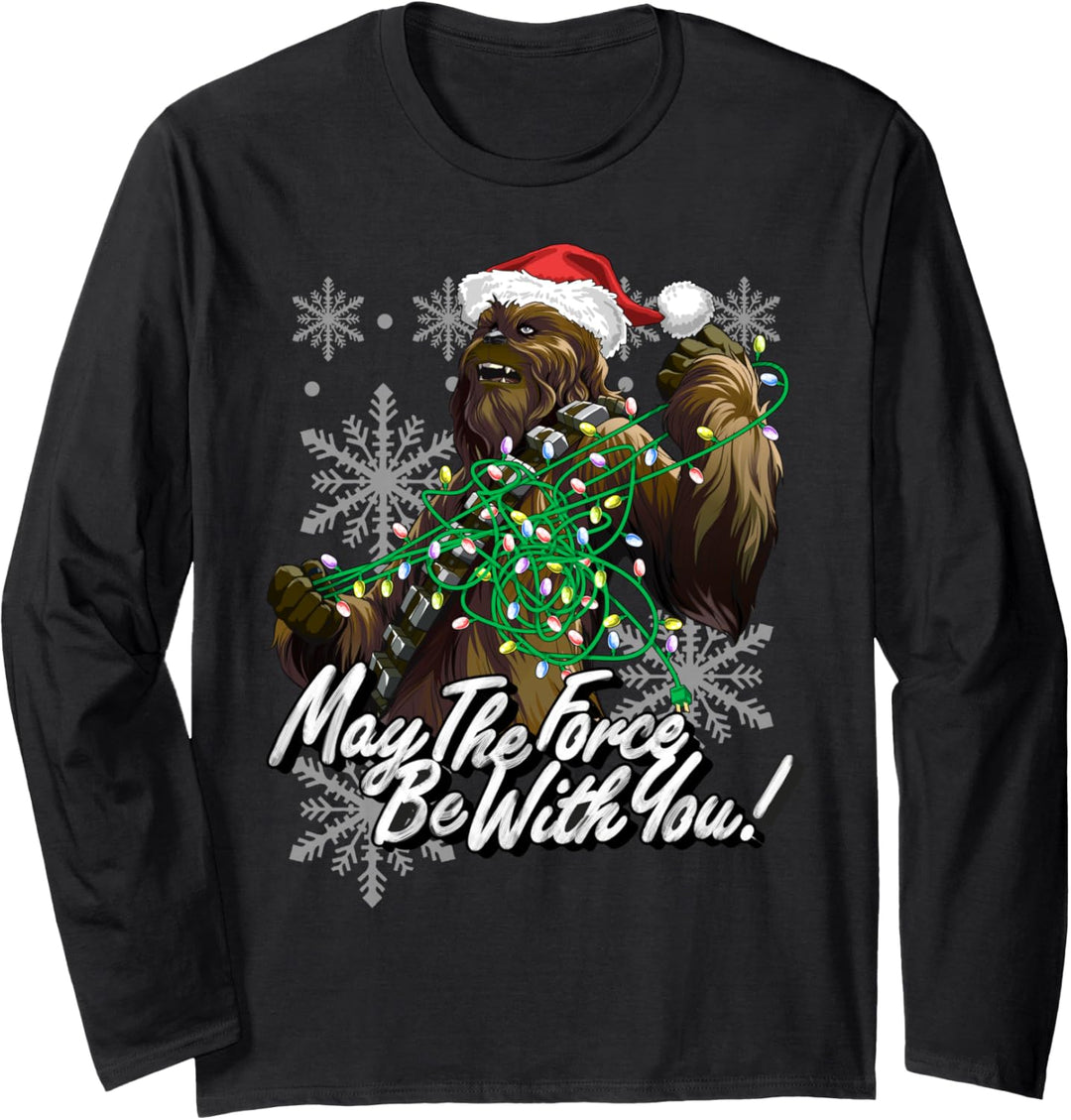 Star Wars Chewie Weihnachten Force Is With You Holiday Langarmshirt